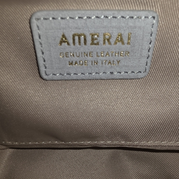 Amerai Crescent Moon Purse With Removable Shoulder Strap Gray Suede NWOT - Picture 7 of 8